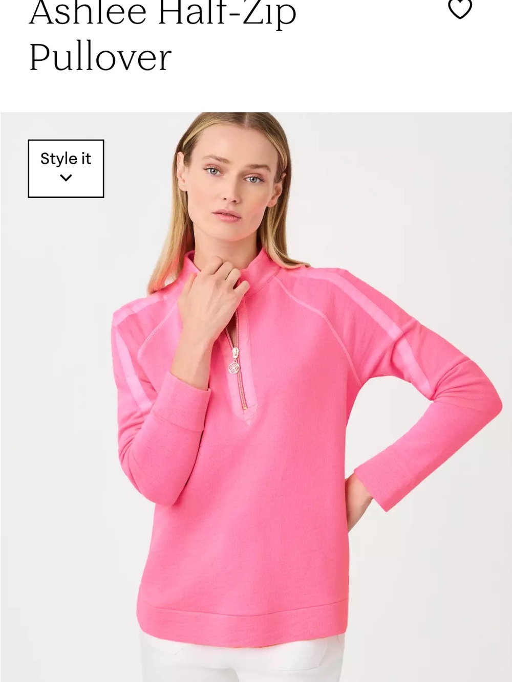 Lilly Pulitzer Ashlee Half-Zip
Pullover NWOT